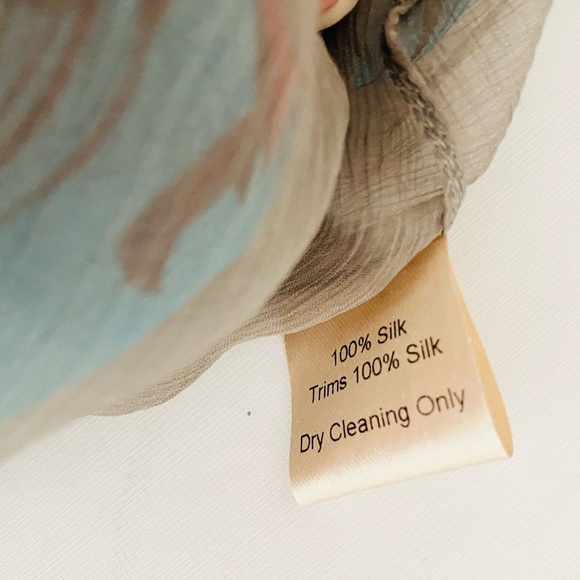 NEW Sophie Theallet Blue Silk Floral Long Dress SZ 6 - Picture 9 of 9